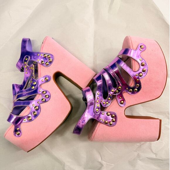 Dolls Kill Sugar Thrillz RARE Armed With Charm Butterfly Heels Sabrina Carpenter - Picture 5 of 10